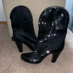 Armani sequin boots